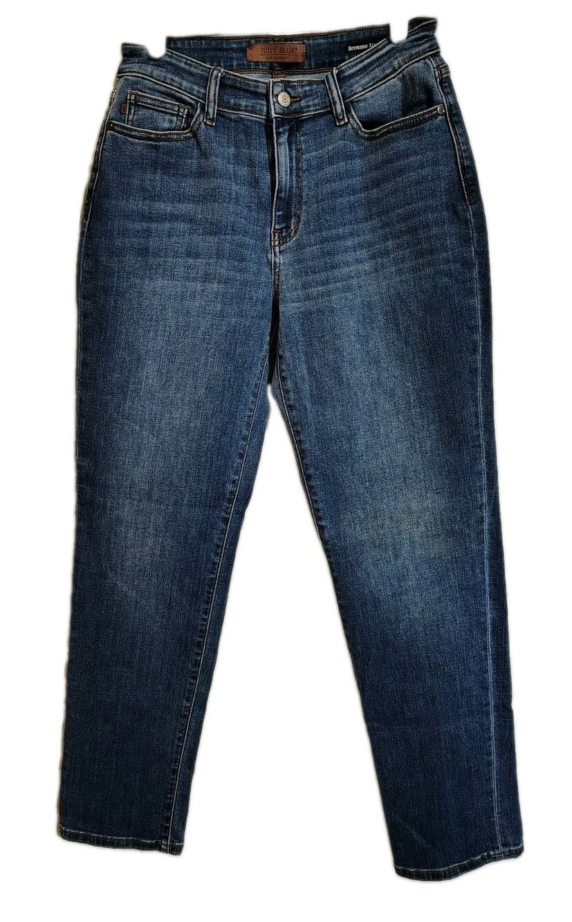 Judy Blue Jeans Size 5/27 Woman's Medium Wash Boyfriend Fit Denim Straight Leg